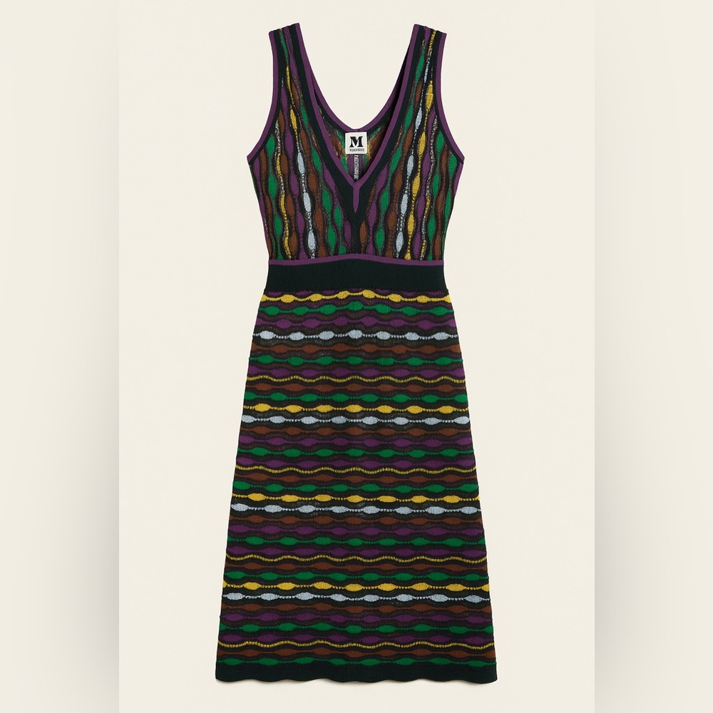Missoni Black and Red A-line Midi Dress
